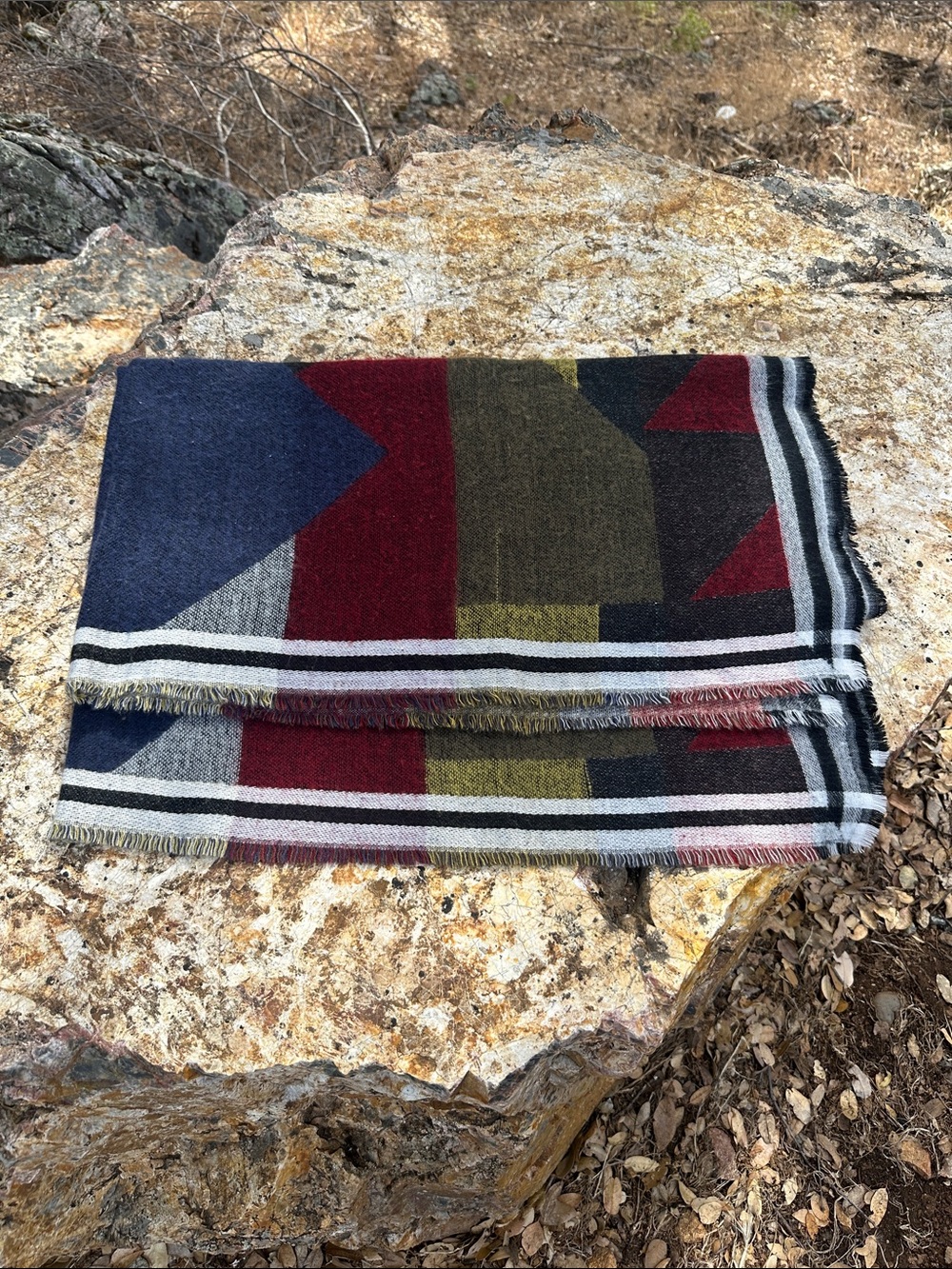 Multi-Colored Blanket Scarf